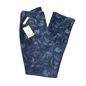 NYDJ Slim Bootcut Jeans Size 10 Bishop Floral Multi Laser Lift Tuck Technology